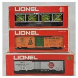Train - (3) Lionel O-Gauge Freight Cars (MIB)