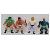 (4) 1980s He-Man Action Figures w/Weapons