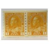 Stamp - Canada #126 MNH Coil Pair Perf 8 Vert