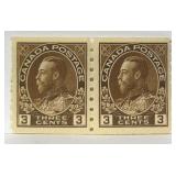 Stamp - Canada #129 MNH Coil Pair Perf 8 Vert