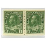 Stamp - Canada #128 MNH Coil Pair Perf 8 Vert