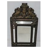 Antique French Repousse Cushion Mirror