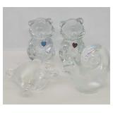 (4) Crystal Paperweights