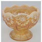 3 3/4"D x 3"H Fenton Amber Opalescent Bowl