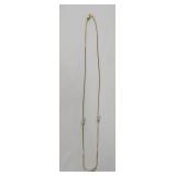 14KT Gold Necklace w/Diamond Cut Beads (3.3 gr)