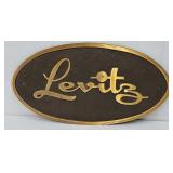 Levitz (Furniture) Brass Oval Sign