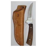 Rigid USA Fixed Blade Knife w/Leather Sheath