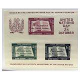 Stamp - 1955 United Nations Souvenir Sheet (MNH)