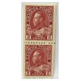 Stamp - Canada #132 MNH Coil Pair Perf 12 Horiz