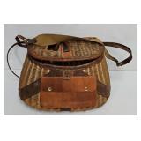 Vintage Wicker Fishing Creel w/Leather Strap