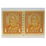 Stamp - Canada #160 & 161 MNH Coil Pairs