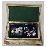Trinket Box with Genuine Gemstones