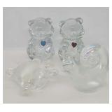 (4) Crystal Paperweights