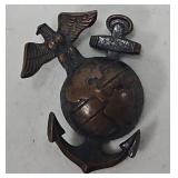 WWI U.S. Marine Bent Wing and Anchor Lapel Pin