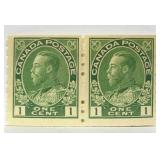 Stamp - Canada #125 MNH Coil Pair Perf 8 Vert