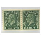 Stamp - Canada #205, 206 & 207 MNH Coil Pairs