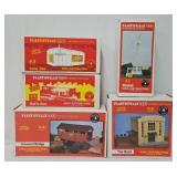 Train - (5) Plasticville USA  Building Kits (MIB)