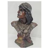 20'H Native American Chalkware Bust