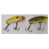(2) Fred Arbogast 'Hula Popper' Fishing Lures