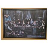 Gangsterï¿½s Last Supper Framed Picture 36ï¿½ W x 24ï¿½