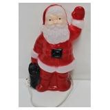 13ï¿½ Lighted Santa Waving His Hand Blow Mold