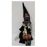 18' Halloween Witch w/Pumpkin & Candle