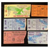 (6) 1940's-50's Philadelphia Eagles Ticket Stubs