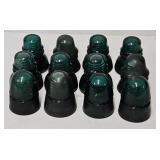 (12) Brookfield Telegraph Pole Glass Insulators