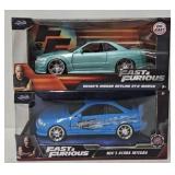(2) Jada 1:24 Die Cast Fast & Furious Cars (MIB)