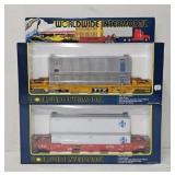 Train-(2) K-Line Worldwide Intermodal Freight Cars