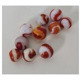 5/8' Antique Machine Made Swirl Marbles