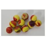 (10) 5/8' Antique Machine Made Swirl Marbles