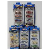 (5) Hot Wheels 1:64 Die Cast Vehicle Gift Packs
