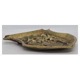 Brass Ashtray Depicting 2 WWI Military Soldiers