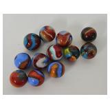 (12) 5/8' Antique Machine Made Marbles