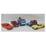 (3) Funmate Plastic & (2) Steel Tonka Toy Vehicles