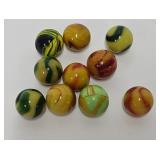 (10) 5/8' Antique Machine Made Marbles