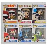 (6) Funko Pop Figures (MIB)