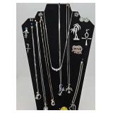 (18 pieces) Sterling Silver Jewelry