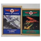 (2) Wings of Texaco Airplane Coin Banks (MIB)