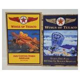 (2) Wings of Texaco Airplane Coin Banks (MIB)