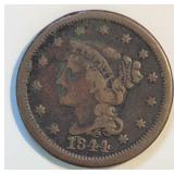 Coin - 1844 Large Cent
