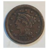 Coin - 1851 Large Cent