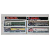 Train-  (4) Lionel Die Cast Tractor Trailers (MIB)