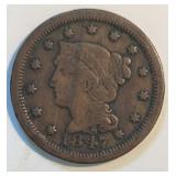 Coin - 1847 Large Cent