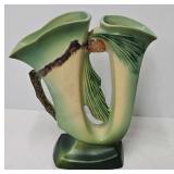 Roseville #473-8' Art Pottery Pine Cone Dbl Vase