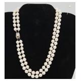 Mikimoto Double Strand Pearl Choker Necklace