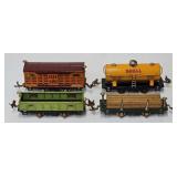 Train - (4) Pre-War  Lionel O-Gauge Freight Cars