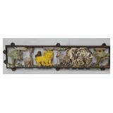 Cast Iron Childrens Zoo/Safari Animals Bench Back