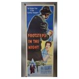 1957 'Footsteps in the Night' Insert Movie Poster